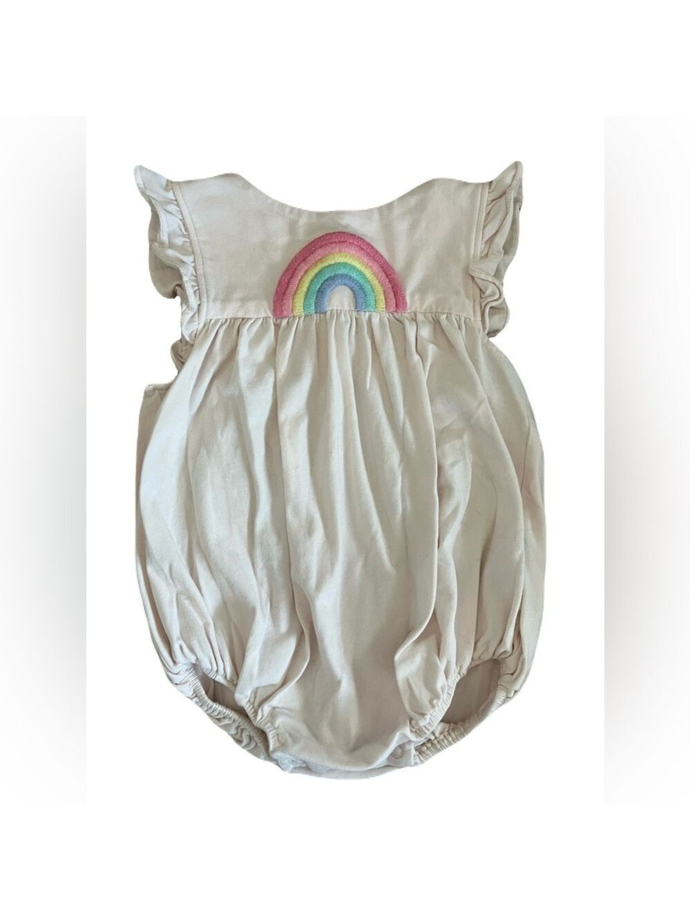 Angel Dear‎ Pink Romper with Rainbow Embroidery